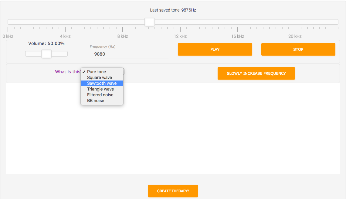 Picture of tone dropdown